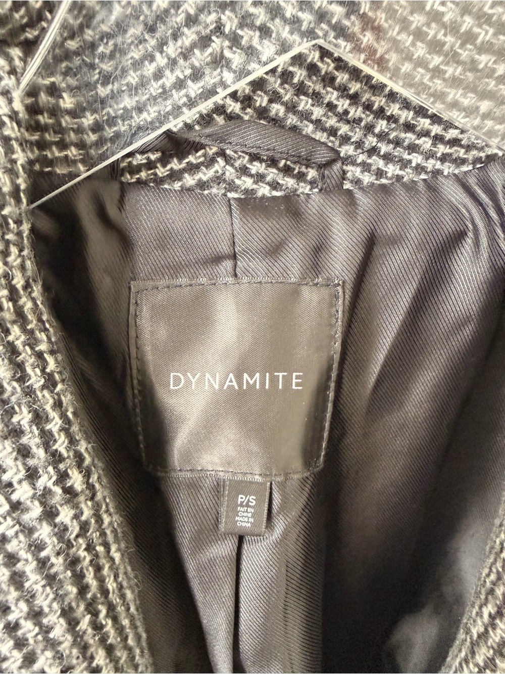 Dynamite Black and White Houndstooth Coat - Picture 2 of 5